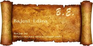 Bajcsi Edina névjegykártya
