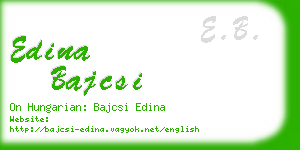 edina bajcsi business card